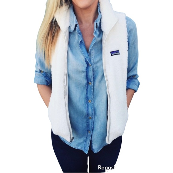 Patagonia Jackets & Blazers - PATAGONIA Los Gatos White Fleece Vest